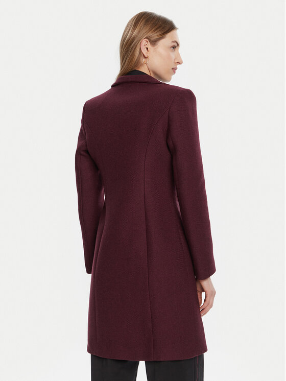 Rinascimento Rinascimento Volneni plašč CFC0126218003 Bordo rdeča Regular Fit