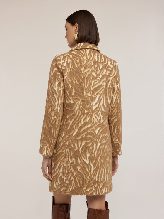 Motivi Motivi Cappotto 0098Q100630N0S2 Écru Regular Fit