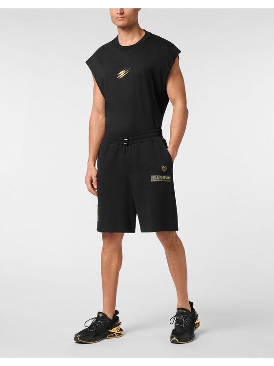 Plein Sport Plein Sport Spordišortsid PAEC MJT2601 STE003N Must Regular Fit