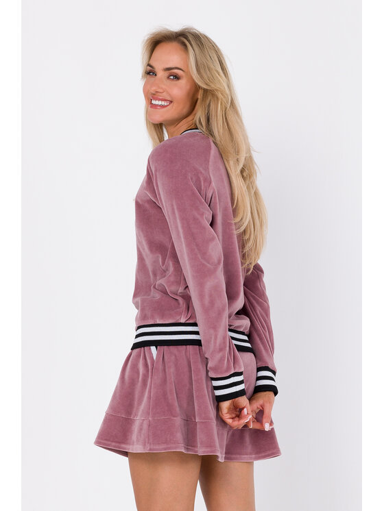 Made of Emotion Made of Emotion Bluza M766 Różowy Modern Fit