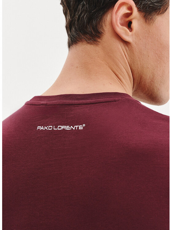 Pako Lorente Pako Lorente T-Shirt P25SF-TT-003 Bordowy Regular Fit