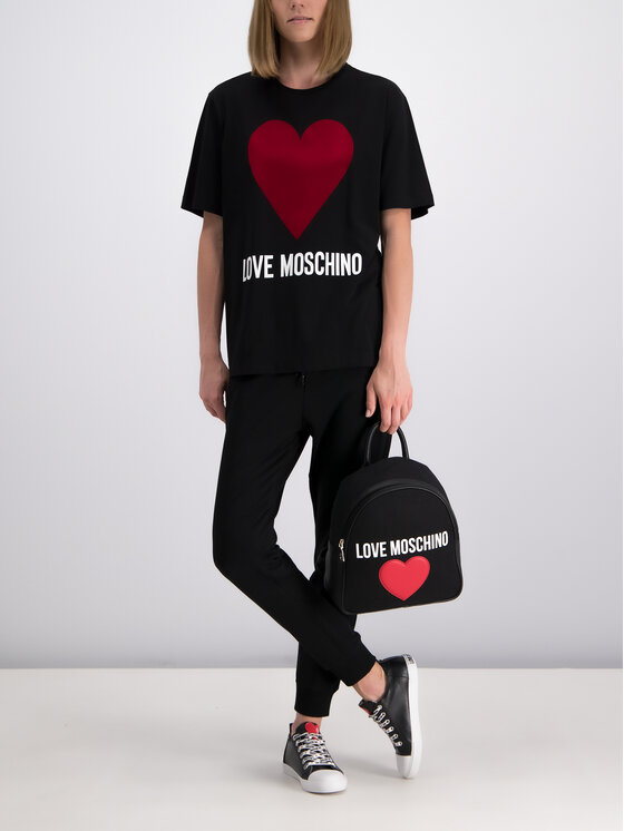 LOVE MOSCHINO LOVE MOSCHINO T-Shirt W4F8721M 3517 Černá Oversize