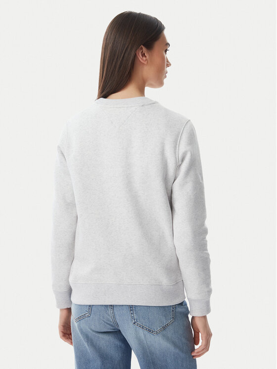 Tommy Jeans Tommy Jeans Sweatshirt Flag DW0DW19959 Hellgrau Regular Fit