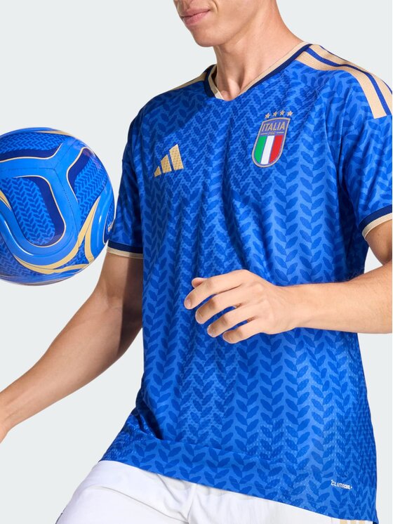 adidas adidas Koszulka techniczna Włochy Błękitny Slim Fit