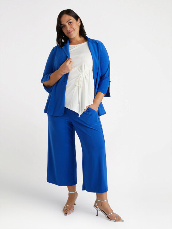 Fiorella Rubino Fiorella Rubino Pantaloni di tessuto P809L002093N024 Turchese A-Line Fit