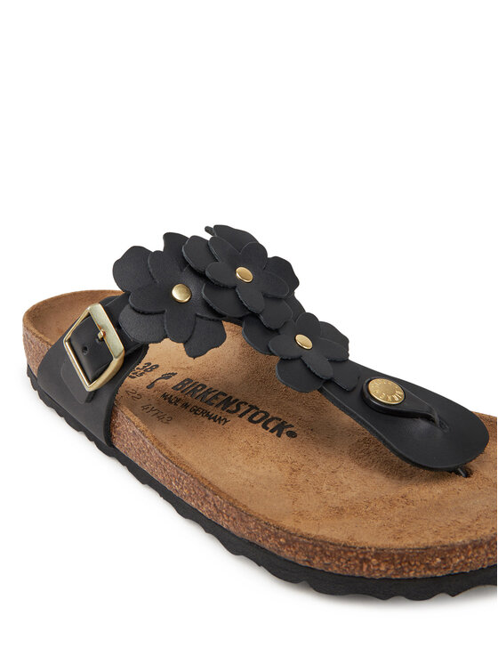 Birkenstock Birkenstock Japonki Gizeh Flowers 1026719 Czarny