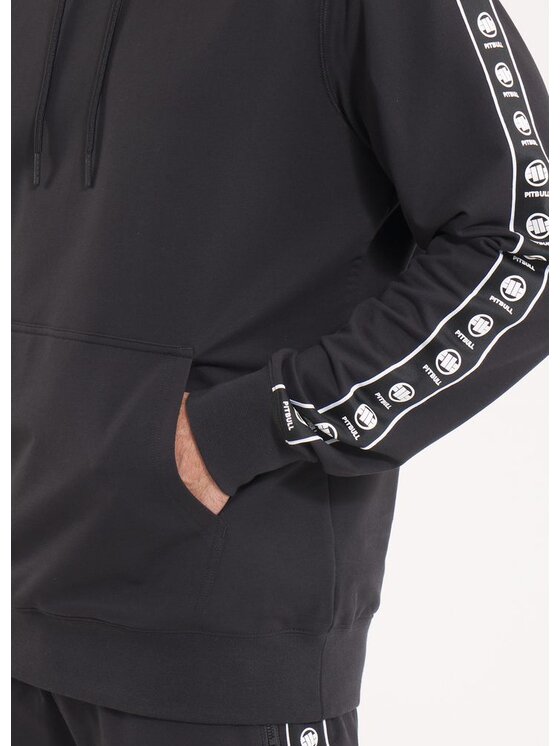 PITBULL PITBULL Bluza Bluza męska z kapturem TAPE NUGGET XL Czarny Regular Fit