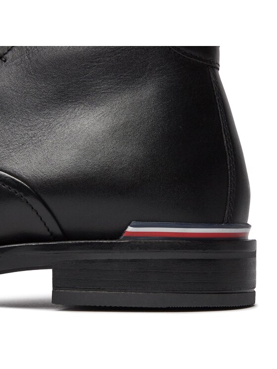 Tommy Hilfiger Tommy Hilfiger Trzewiki Core Rwb Hilfiger Lth L Boot FM0FM04804 Czarny