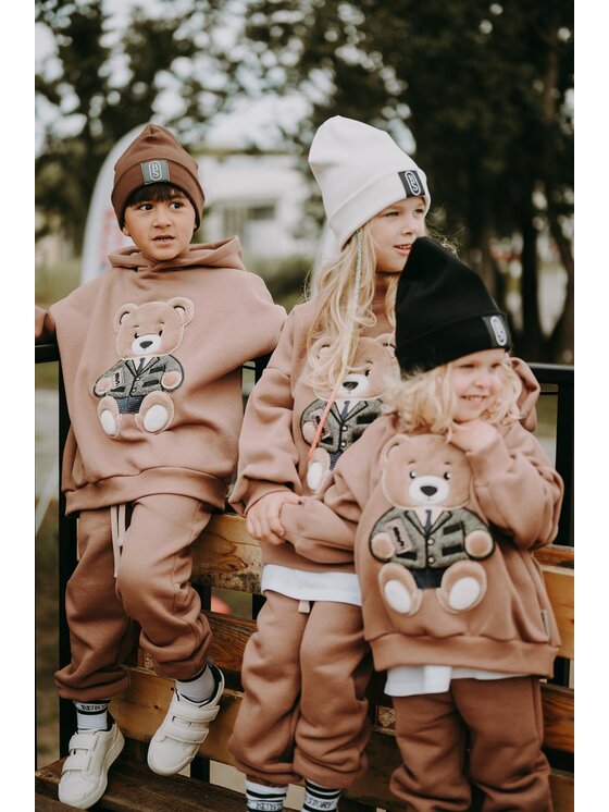 Bejbi Story Bejbi Story Bluza Bluza oversize Rodney Teddy dla mamy i taty bez kaptura Błękitny Oversize