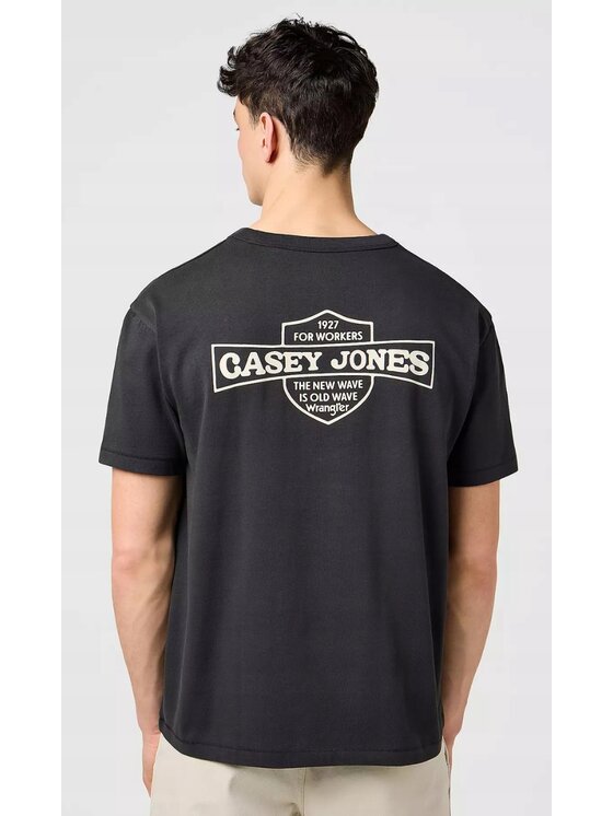 Wrangler Wrangler T-Shirt Casey Jones Graphic Tee Czarny Relaxed Fit