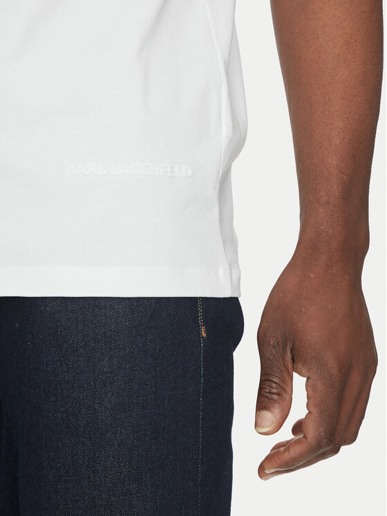 KARL LAGERFELD KARL LAGERFELD Tricou 755240 552225 Alb Oversize