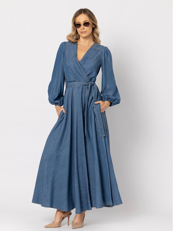 LIDIA KALITA LIDIA KALITA Sukienka jeansowa Margot Granatowy A-Line Fit
