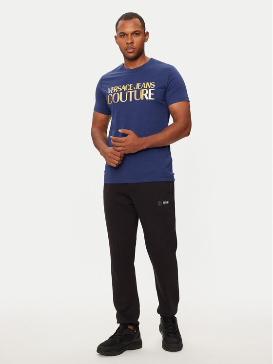 Versace Jeans Couture Versace Jeans Couture Melegítő alsó 7GAA3B0 Fekete Regular Fit