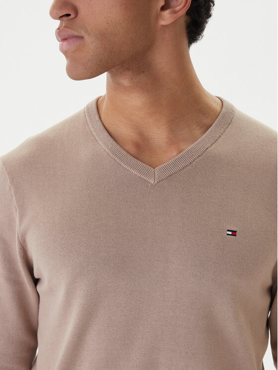 Tommy Hilfiger Tommy Hilfiger Svetr Essential MW0MW14745 Béžová Regular Fit