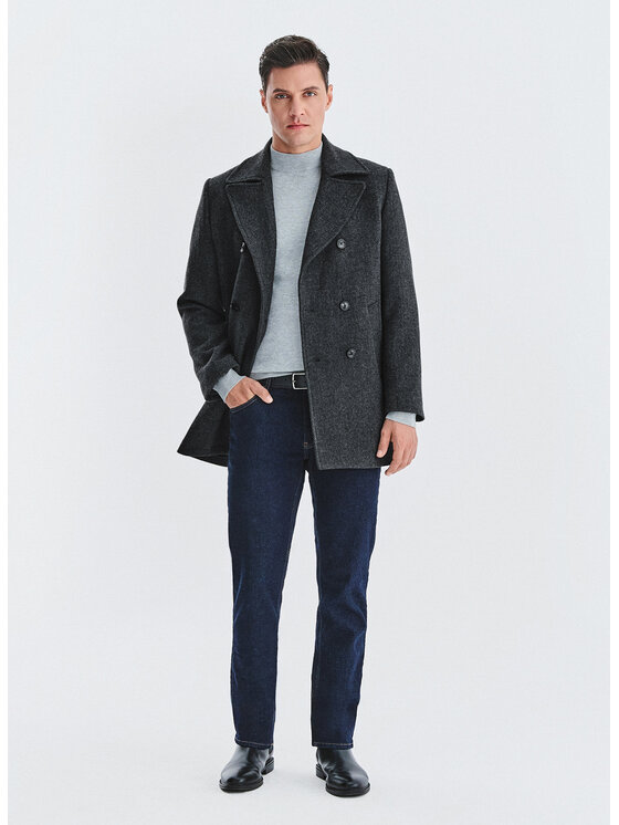 Pako Lorente Pako Lorente Płaszcz zimowy P25WF-7X-004 Szary Classic Fit