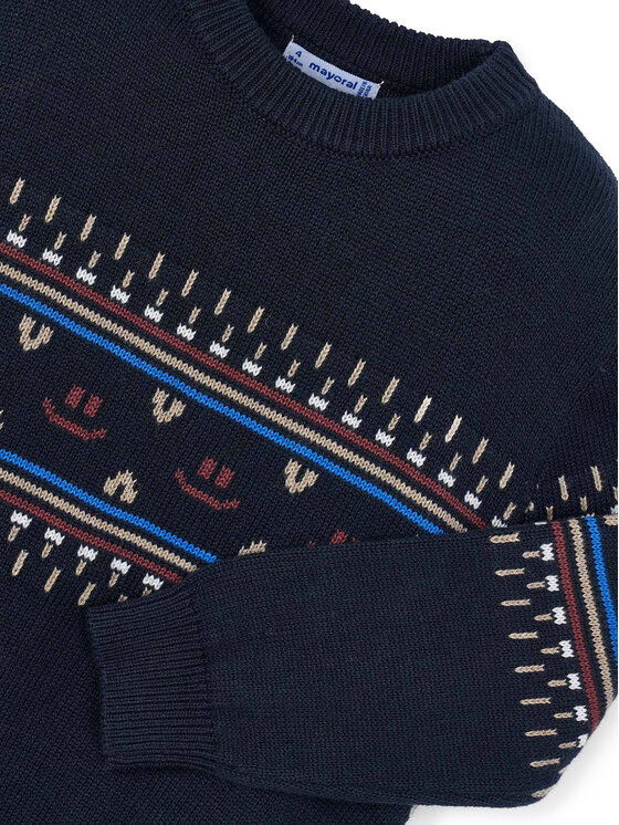 Mayoral Mayoral Sweter 4377 Granatowy Regular Fit