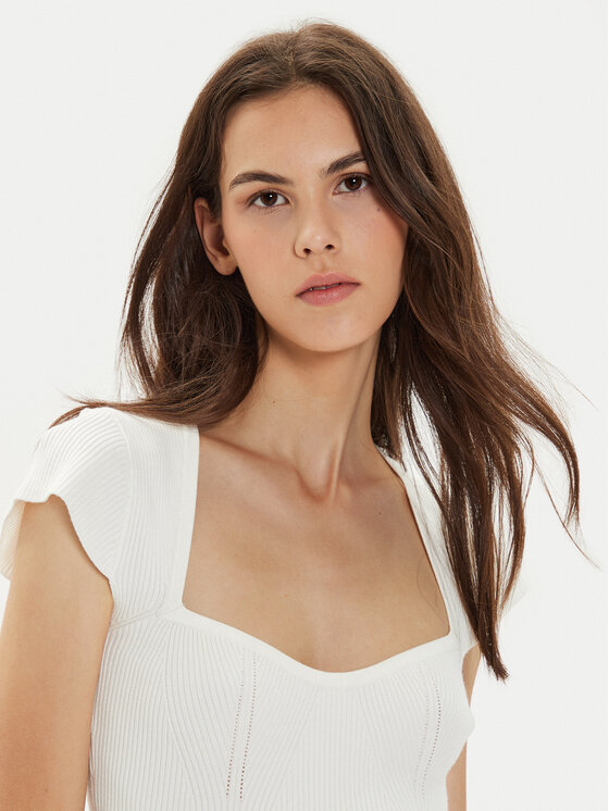 Gina Tricot Gina Tricot Bluse 22212 Weiß Slim Fit