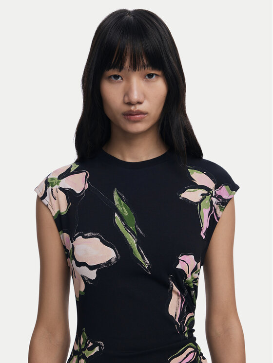 Desigual Desigual Ежедневна рокля Katrina 25WWVK12 Черен Slim Fit