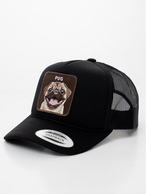 MyStars MyStars Czapka z daszkiem z Mopsem Pug Czarny