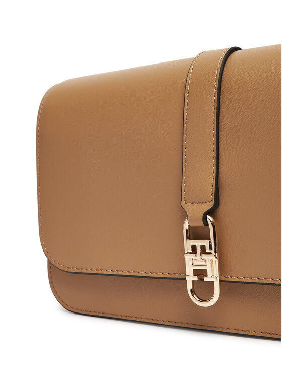 Tommy Hilfiger Tommy Hilfiger Дамска чанта Th Libre Flap Crossover AW0AW17723 Кафяв