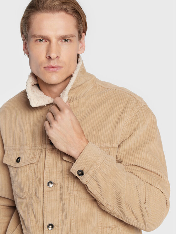 Redefined Rebel Redefined Rebel Kevad-sügis jope Ari Corduroy 215086 Beež Regular Fit