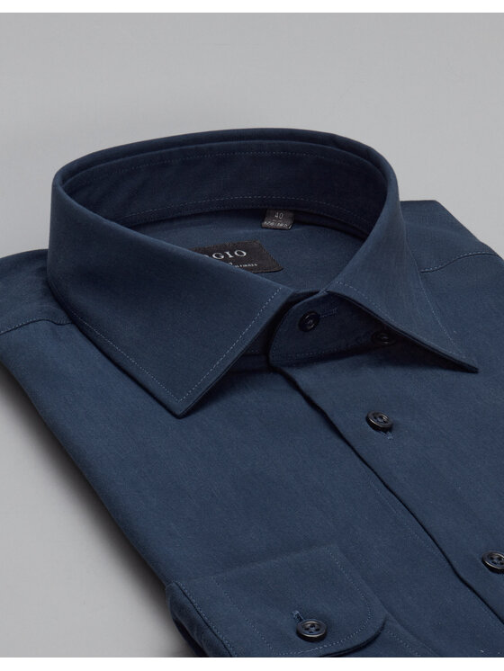 Borgio Borgio Koszula terranova Granatowy Slim Fit