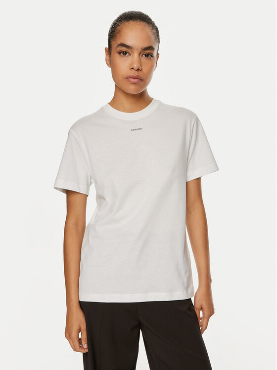 Calvin Klein Calvin Klein T-Shirt Nano Logo K20K207519 Bílá Regular Fit