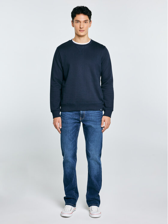 BIG STAR BIG STAR Bluza MARLTONES Granatowy Basic Fit