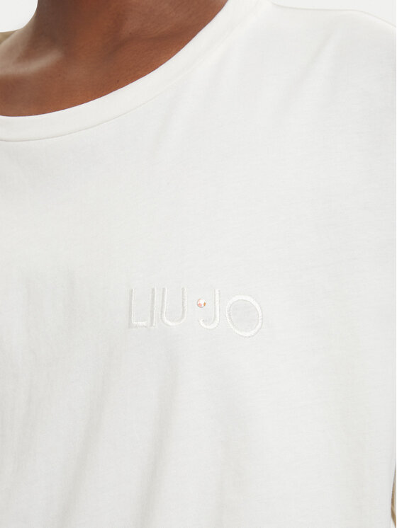 Liu Jo Sport Liu Jo Sport Marškinėliai TA6119 JS923 Kreminė Oversize