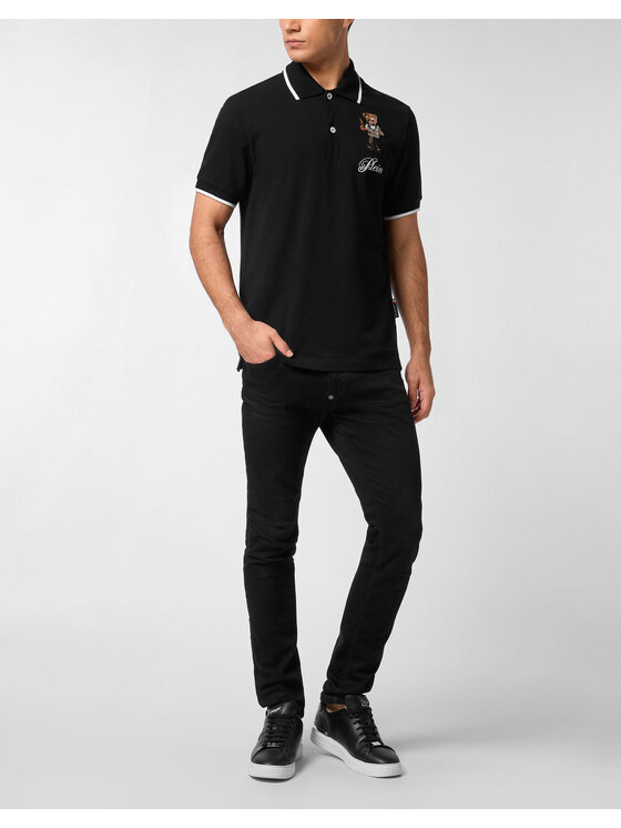 PHILIPP PLEIN PHILIPP PLEIN Polokošeľa 27165 Čierna Slim Fit