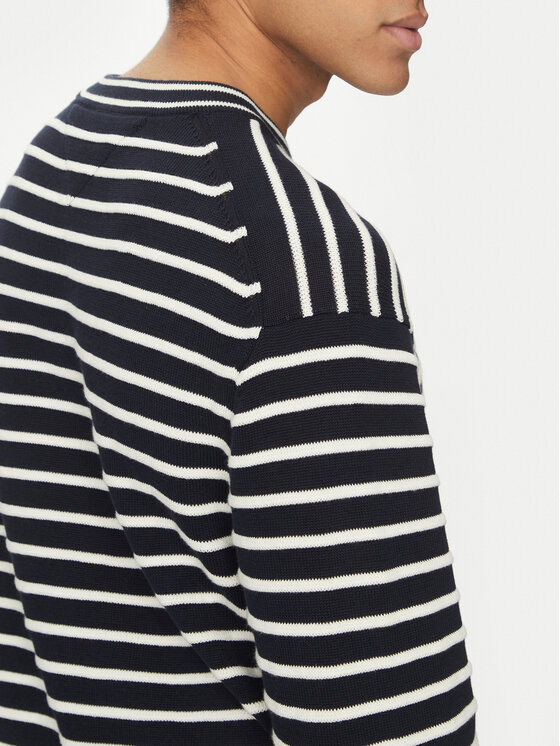 Tommy Hilfiger Tommy Hilfiger Sweter Breton MW0MW38944 Granatowy Regular Fit