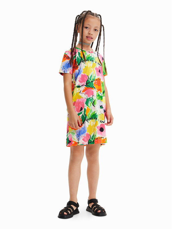 Desigual Rochie de zi 23SGVK14 Colorat Regular Fit