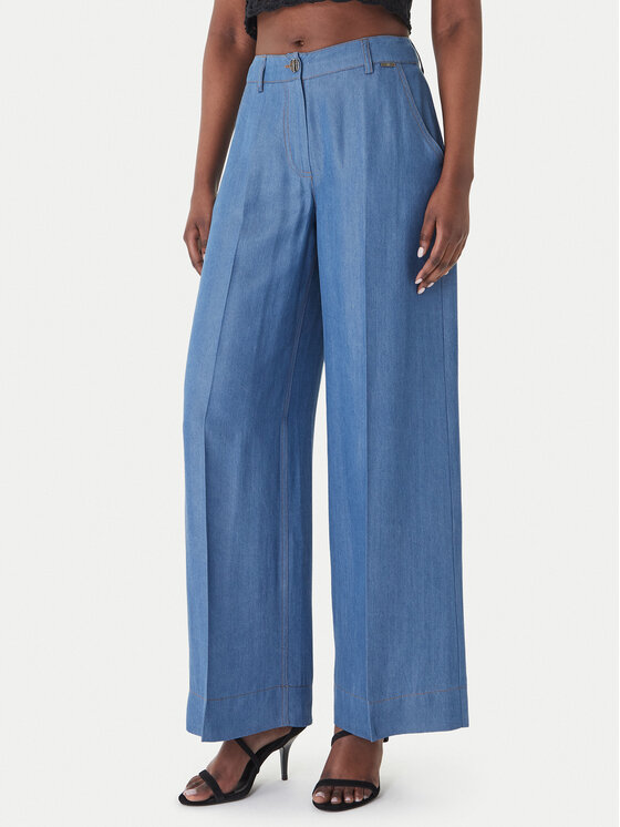 Fracomina Fracomina Pantaloni palazzo FS26SV3005D46901 Blu Wide Leg