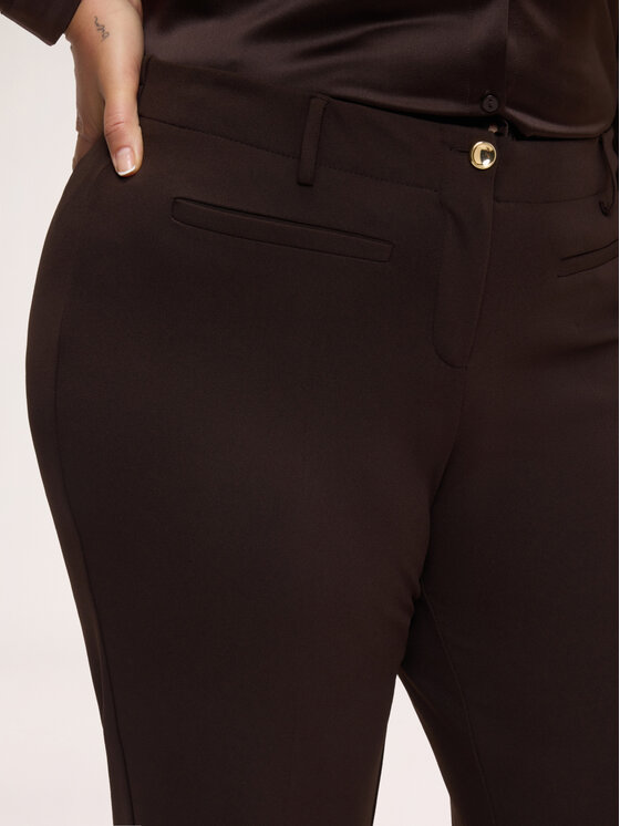 Fiorella Rubino Fiorella Rubino Spodnie materiałowe P052L002438N022 Brązowy Regular Fit