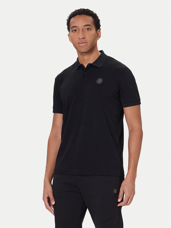 BOSS BOSS Тениска с яка и копчета Future 50543891 Черен Regular Fit