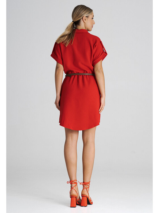 FIGL FIGL Vestito da giorno M1001 Rosso Regular Fit