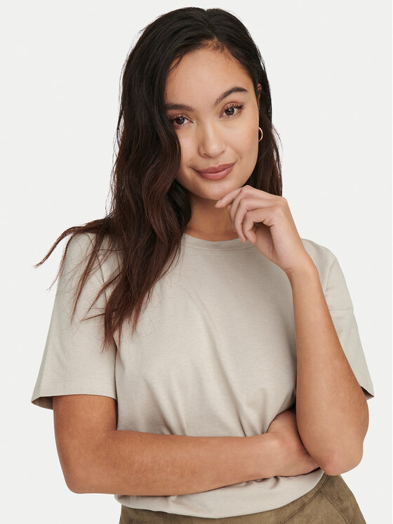 ONLY ONLY T-shirt 15270390 Beige Regular Fit