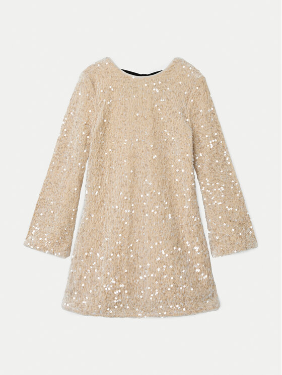 NAME IT NAME IT Elegáns ruha 13238600 Bézs Regular Fit