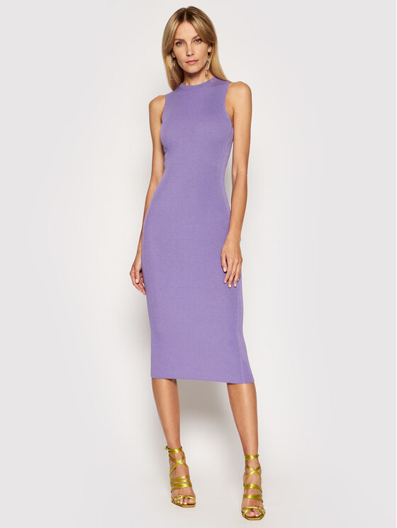 Vestito di maglia 3M7227 Viola Slim Fit