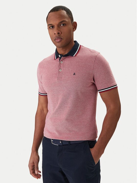 Jack & Jones Jack & Jones Tricou polo Paulos 12136668 Roșu Slim Fit