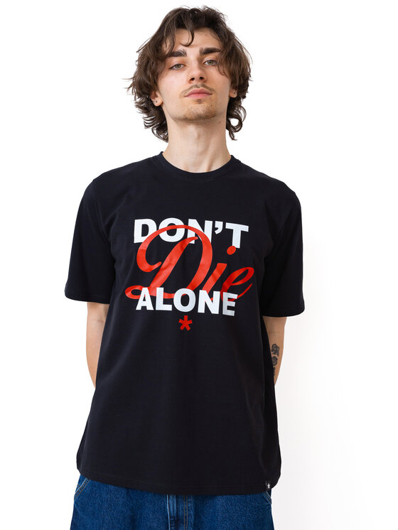 Kamuflage Kamuflage T-Shirt Don't Die Alone Czarny Comfortable Fit