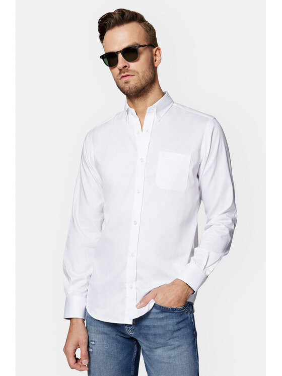 Lancerto Lancerto Koszula Crystal KO073123000030 Biały Slim Fit