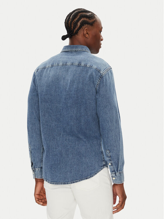 Calvin Klein Jeans Calvin Klein Jeans džinsiniai marškiniai LV040EM774 Mėlyna Regular Fit