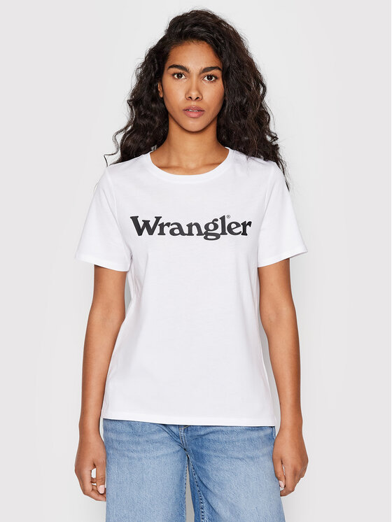 Wrangler T-krekls W7N4GH989 112146405 Balts Regular Fit