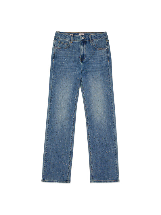 Oltre Oltre Jeansy P459R008883N004 Turkusowy Regular Fit