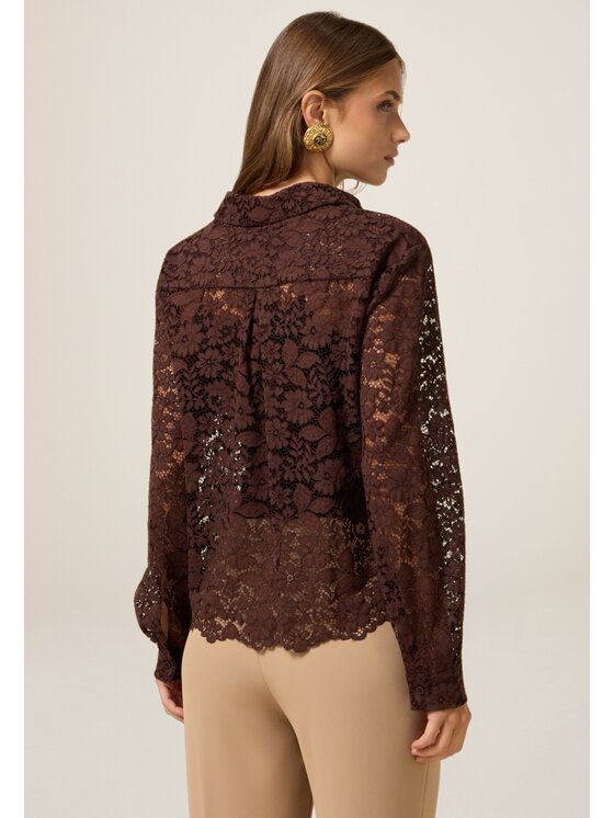 Oltre Oltre Koszula 5086R003165N032 Brązowy Regular Fit