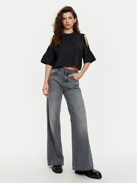 HUGO HUGO Tricou Dewaja 50530453 Negru Oversize