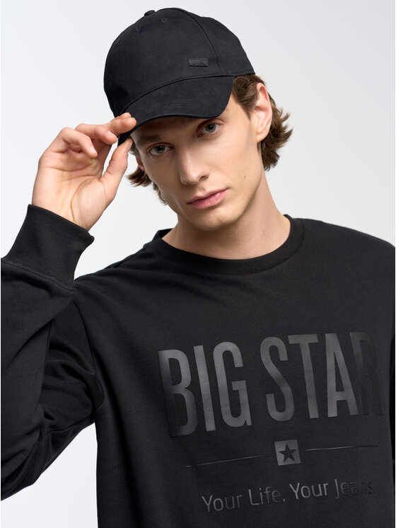 BIG STAR BIG STAR Bluza ecodort_906 Czarny Basic Fit