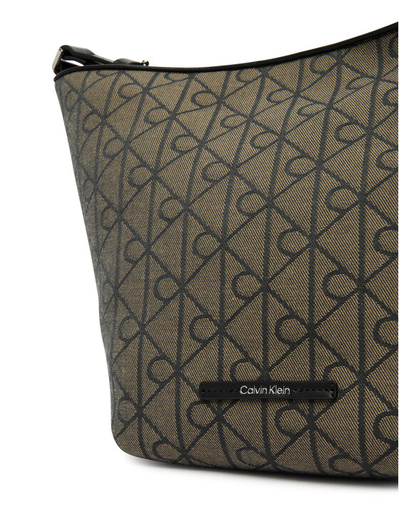 Calvin Klein Calvin Klein Ročna torba Emblem Aop Jacquard Tote W/Pouch LV04F3535G Khaki