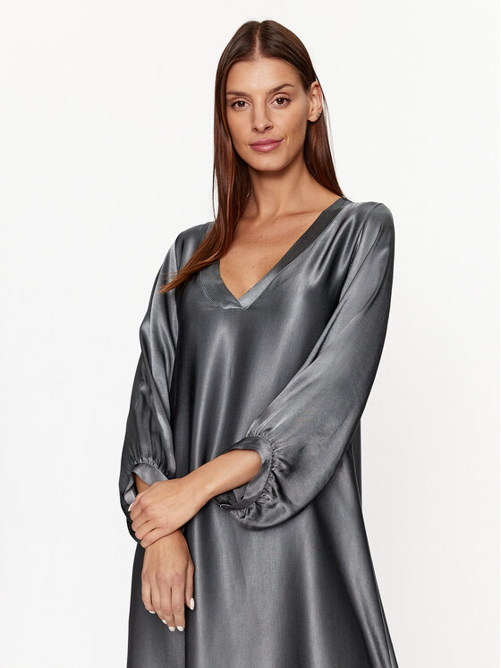 Dixie Dixie Sukienka codzienna A782Z037 Srebrny Relaxed Fit